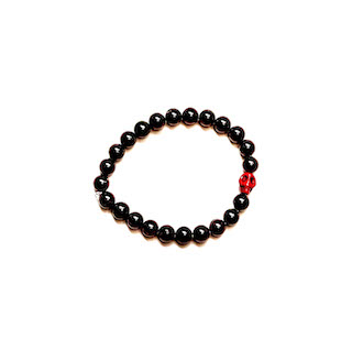 Black Obsidian & Red Howlite Root Chakra Bracelet 